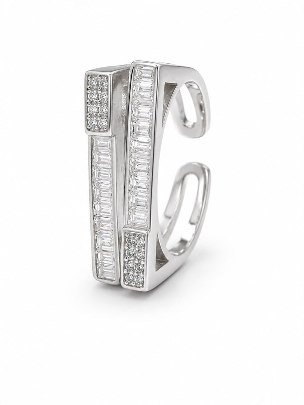 Horizon Parallel Baguette Open Ring