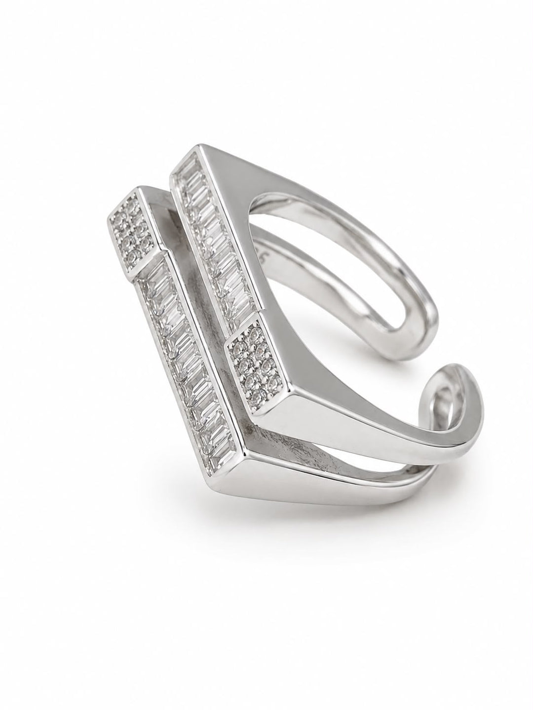 Horizon Parallel Baguette Open Ring