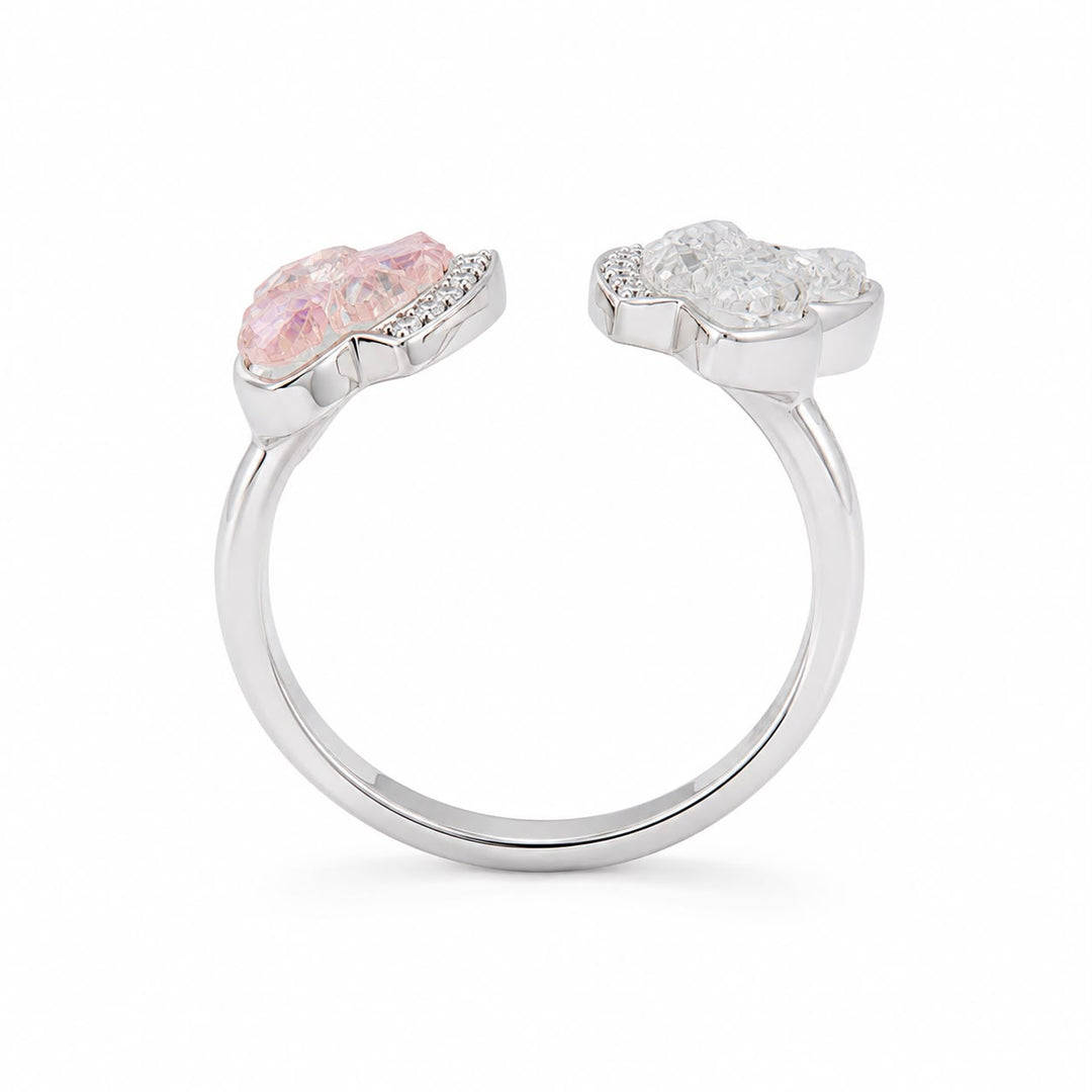 Lumina "Crushed Ice" Butterfly Ring Set