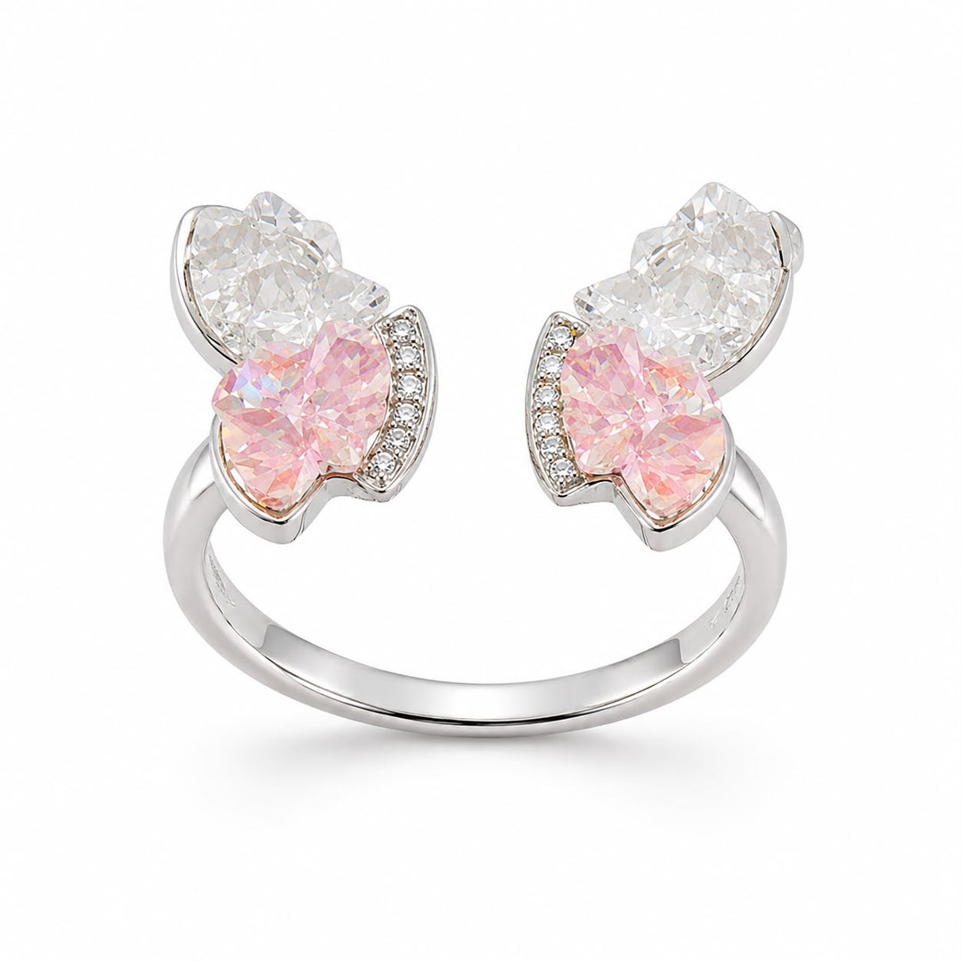 Lumina "Crushed Ice" Butterfly Ring Set