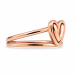 Load image into Gallery viewer, "Amour Luxe" Nested Heart Double-Band Ring
