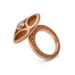 Load image into Gallery viewer, Aura Rose Gold Textured Statement Ring
