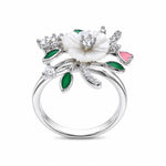 Load image into Gallery viewer, Enchanted Garden Mother-of-Pearl Cocktail Ring
