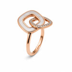Load image into Gallery viewer, Aurora Interlocking Geometric Rose Gold Ring
