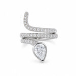 Load image into Gallery viewer, Aria Coiled Pear &amp; Pavé Statement Ring
