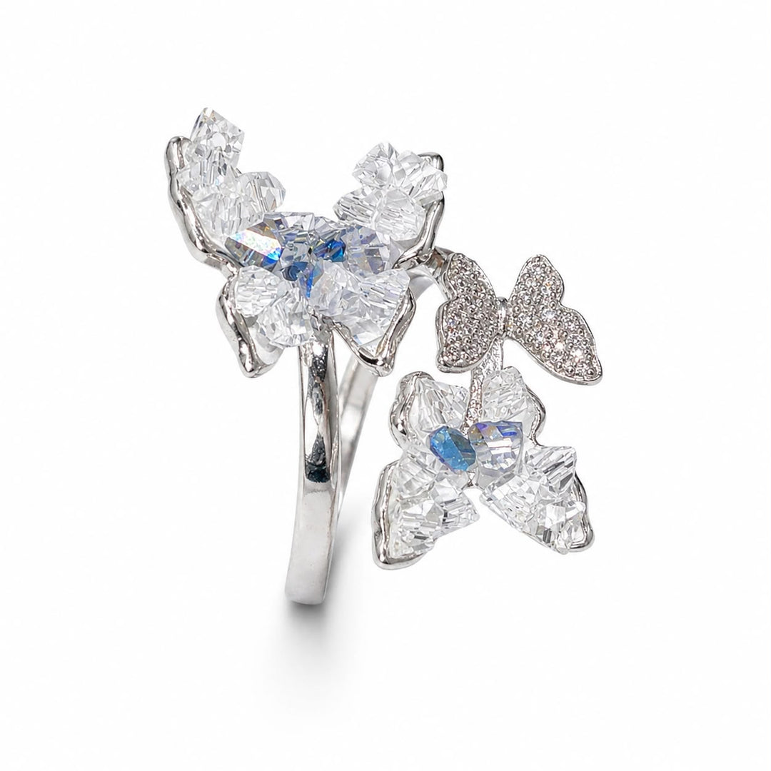 Whispering Flutter Sterling Silver Bypass Ring