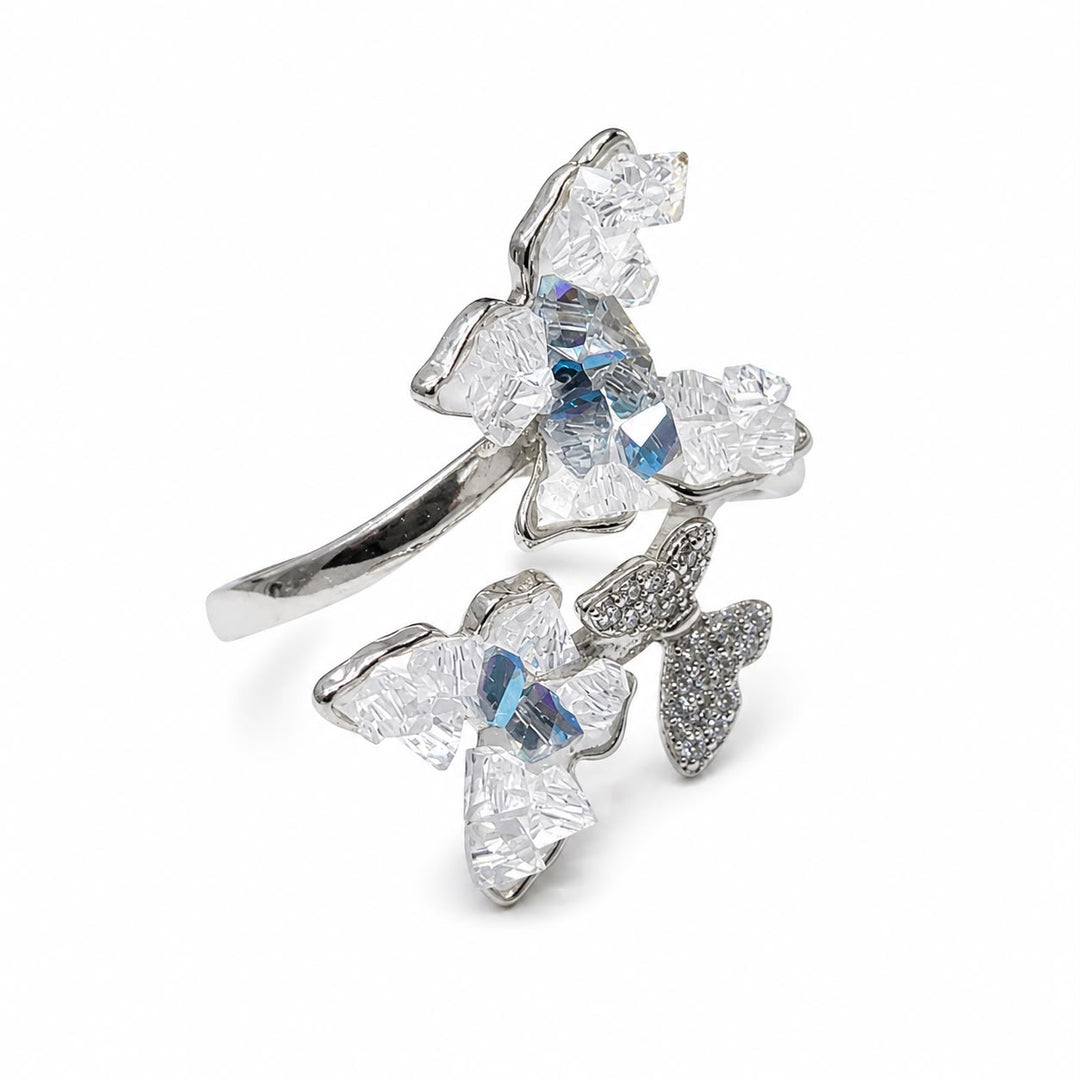 Whispering Flutter Sterling Silver Bypass Ring