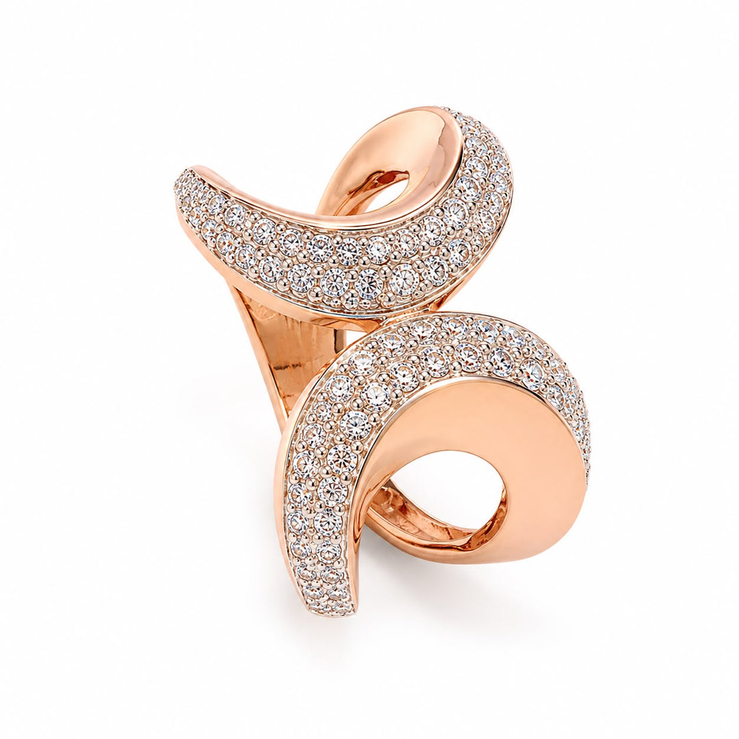 Aurora Crossover Wave Ring