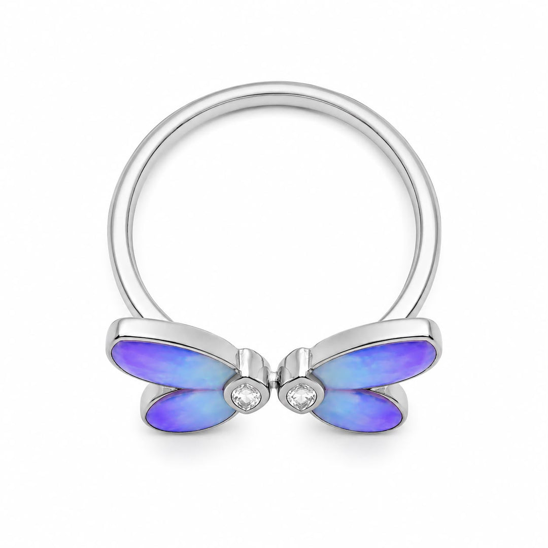 Aura Butterfly Enamel Statement Ring