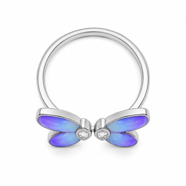 Aura Butterfly Enamel Statement Ring