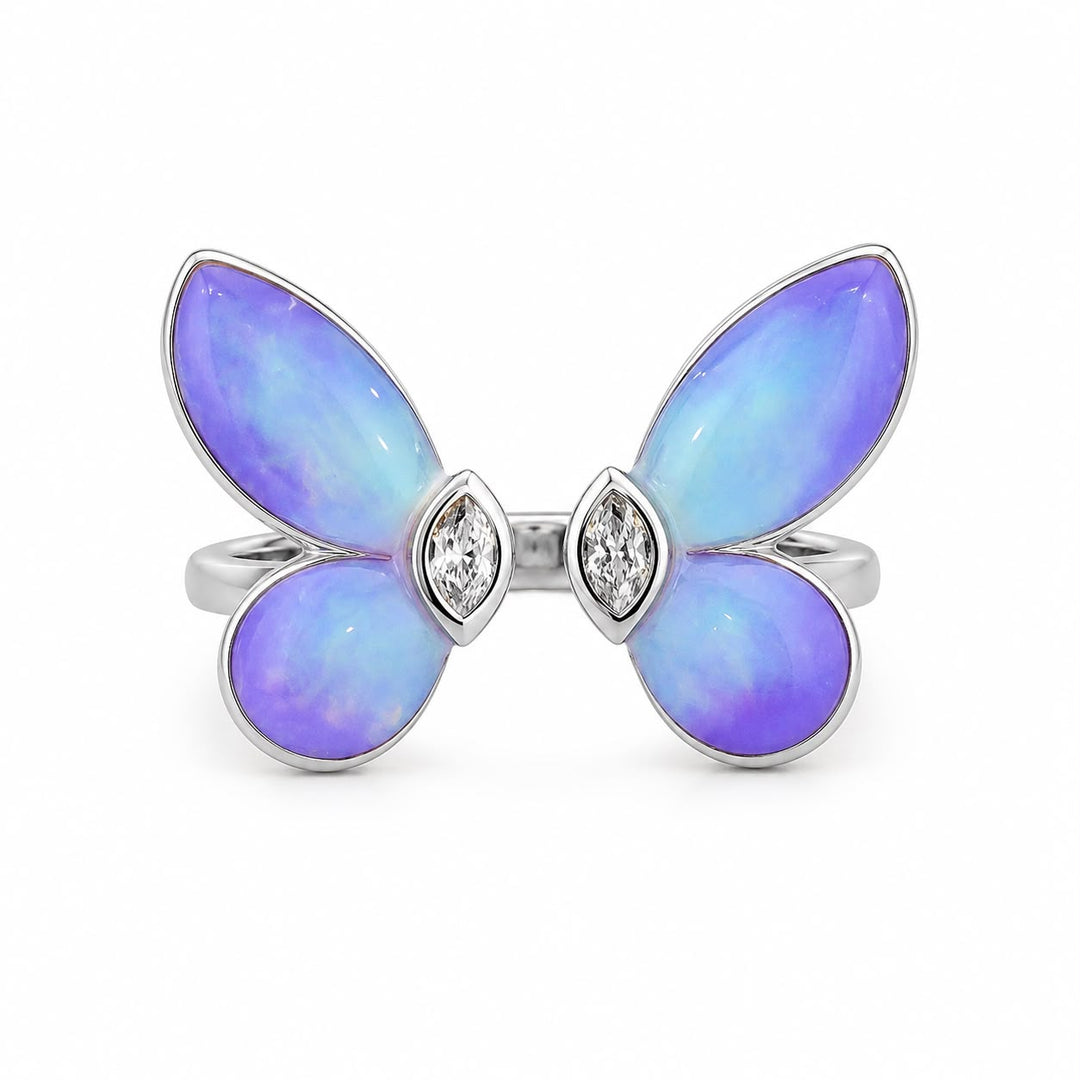 Aura Butterfly Enamel Statement Ring