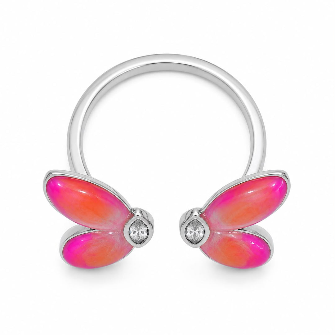 Enchanted Watercolor Butterfly Open Ring