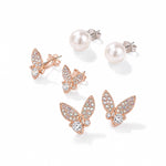 Load image into Gallery viewer, Secret Garden Pearl &amp; Crystal Stud Set
