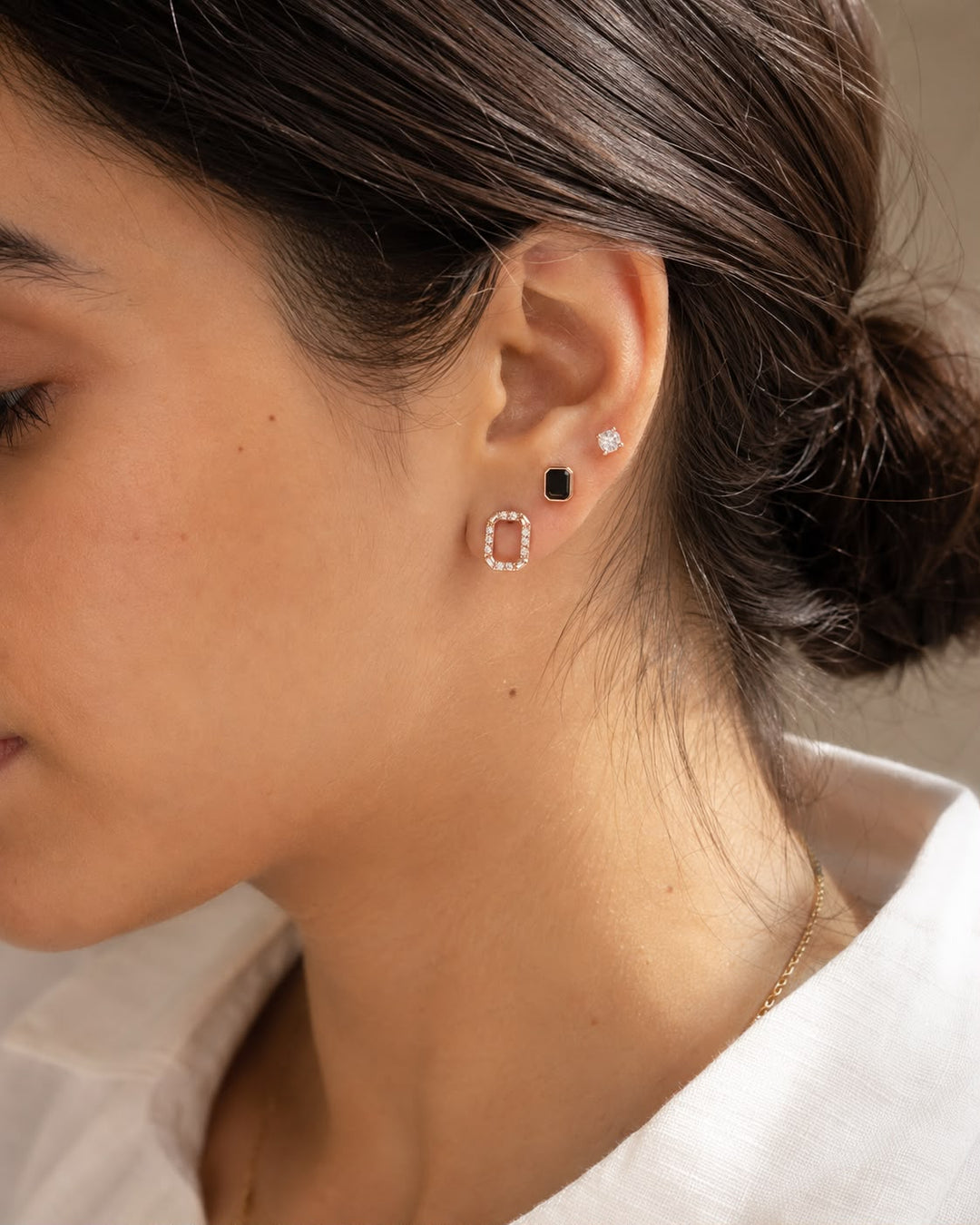 Noir & Radiance Geometric Stud Set