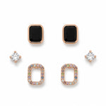 Load image into Gallery viewer, Noir &amp; Radiance Geometric Stud Set
