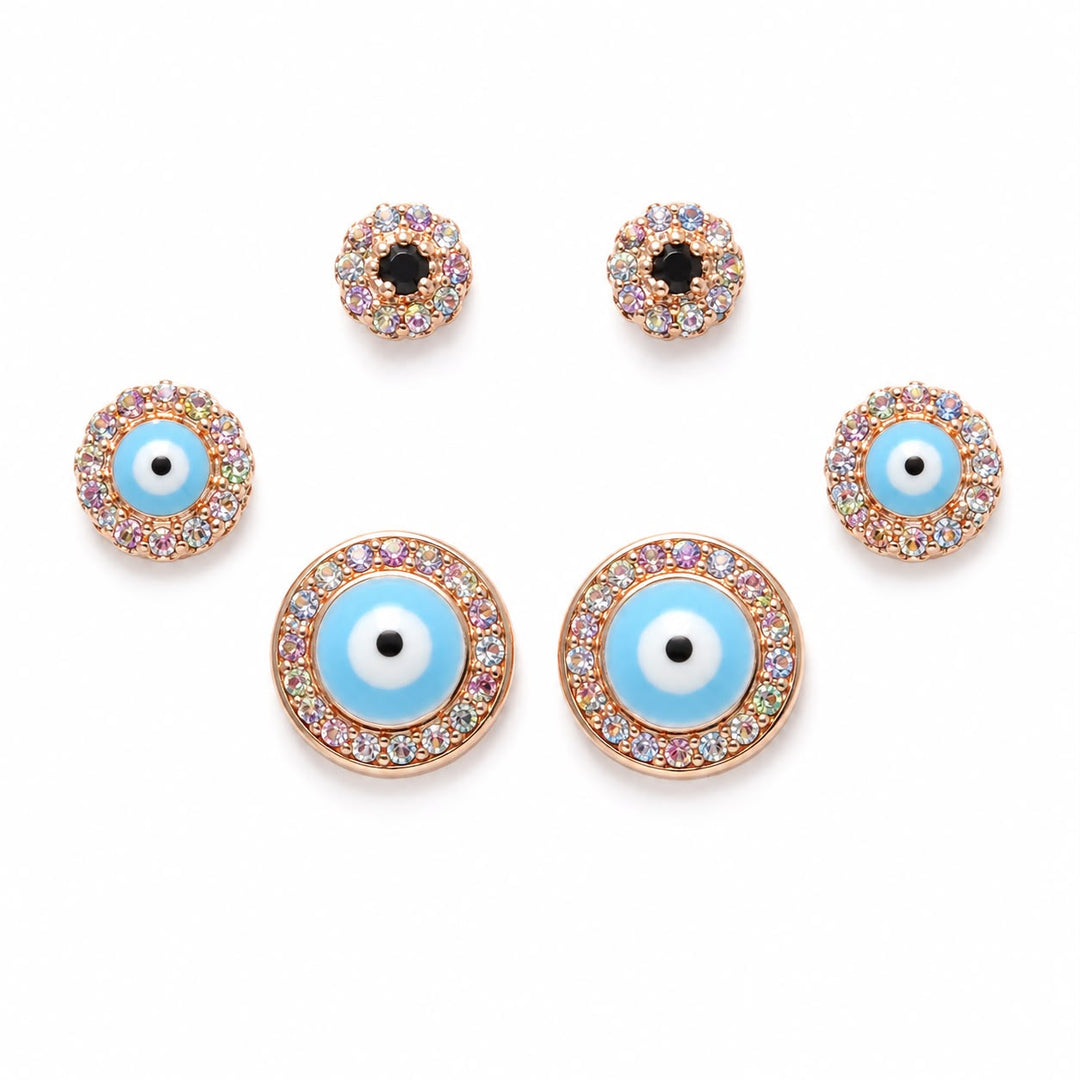 Mystic Aura Evil Eye Stud Set