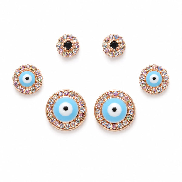 Mystic Aura Evil Eye Stud Set
