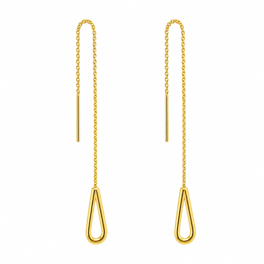 Aura Open-Teardrop Threader Earrings
