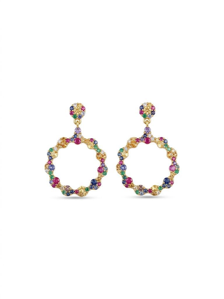 Pastel Bloom Halo Earrings