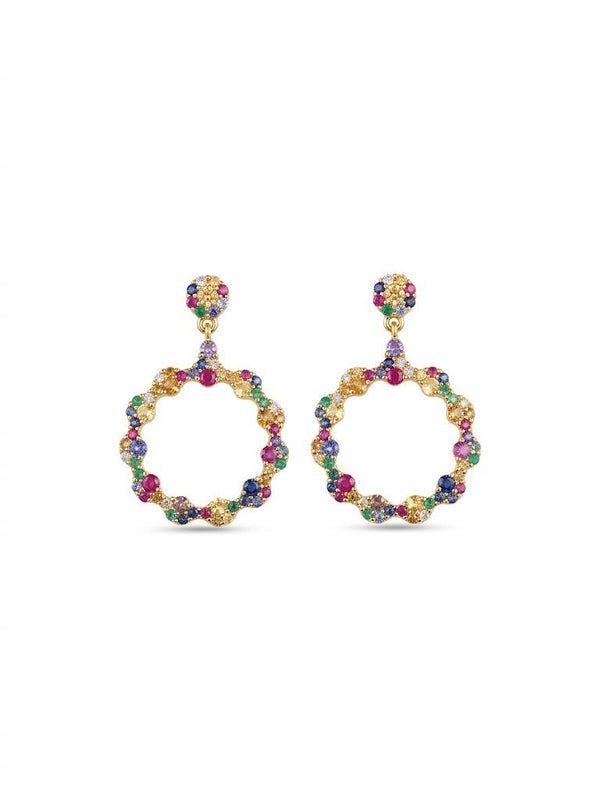 Pastel Bloom Halo Earrings