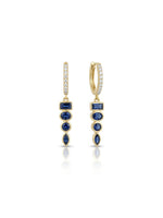 Load image into Gallery viewer, Moonstone Cascade Hoop Earrings
