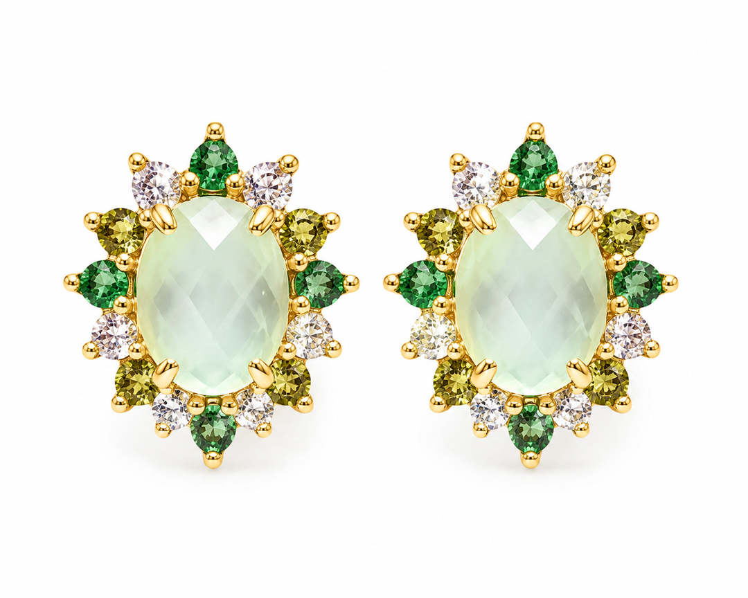 Verdant Bloom Stud Earrings