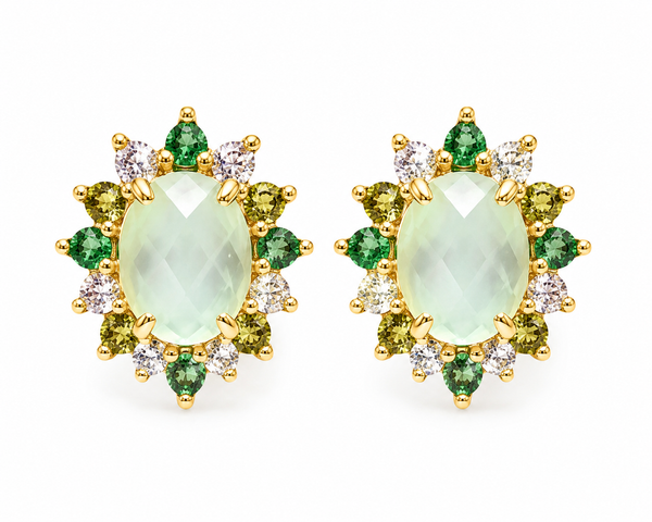Verdant Bloom Stud Earrings