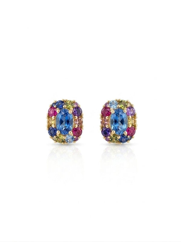 Azure Bloom Stud Earrings