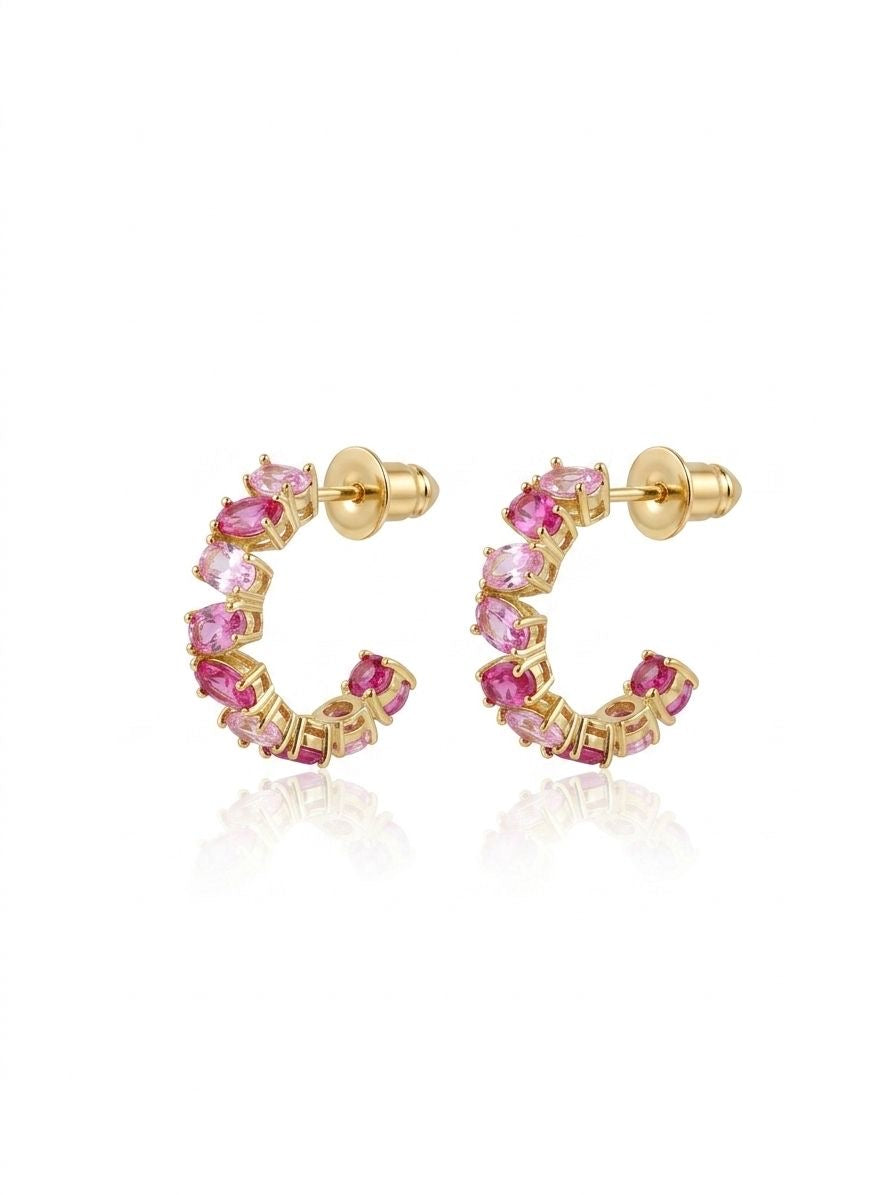 Rosé Bloom Luxe Hoops