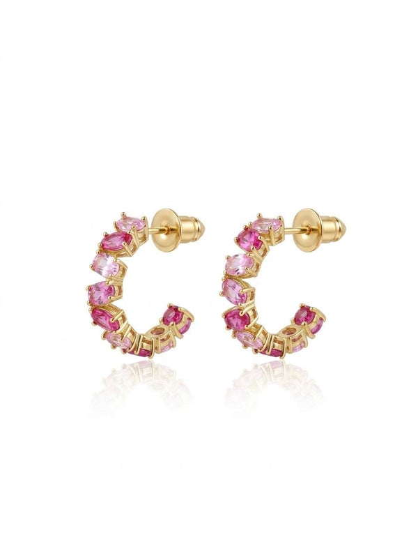 Rosé Bloom Luxe Hoops