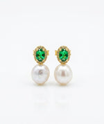 Load image into Gallery viewer, Emerald Tide Pearl Drops
