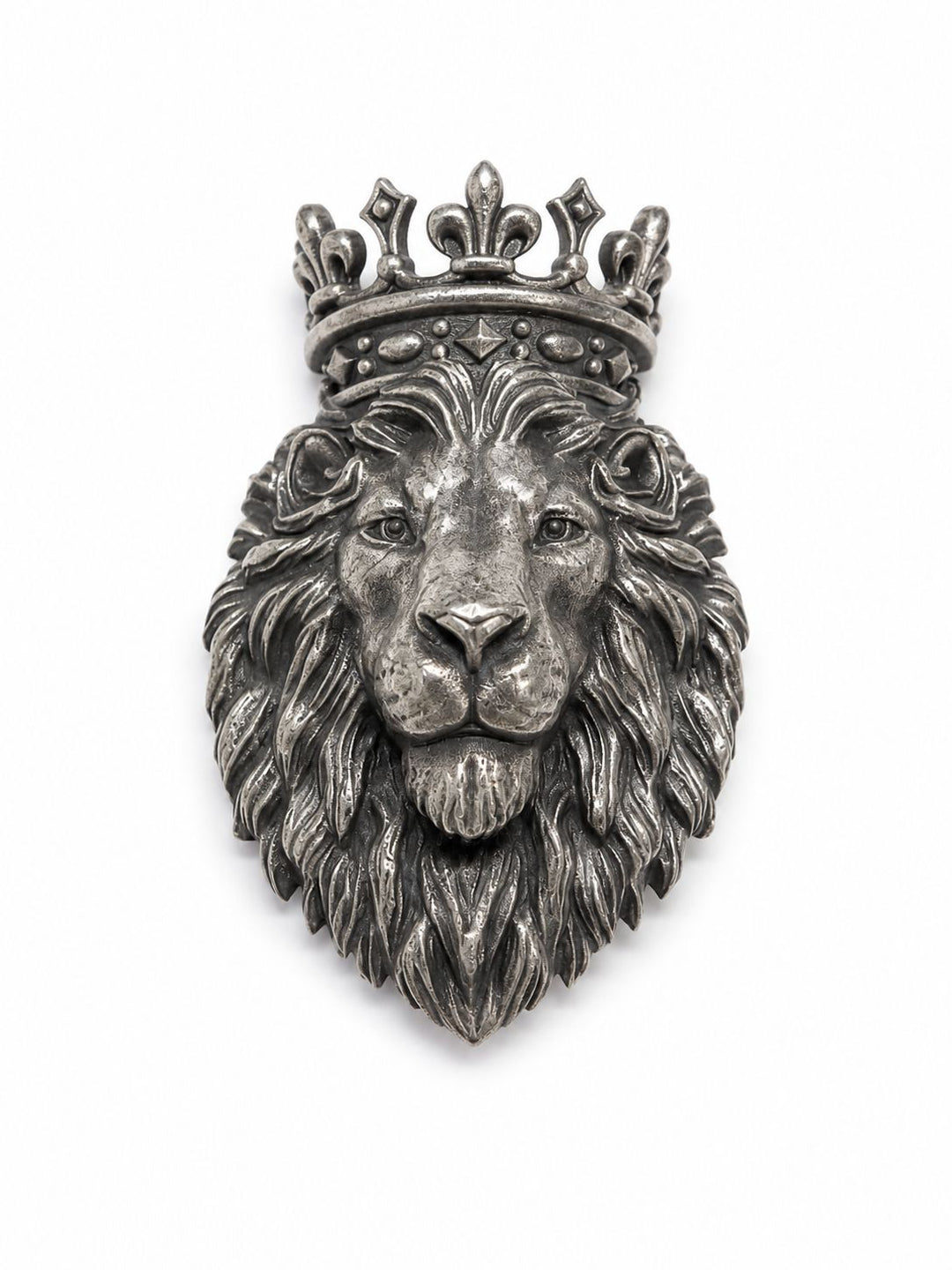 Antique Silver Crowned Brooch
