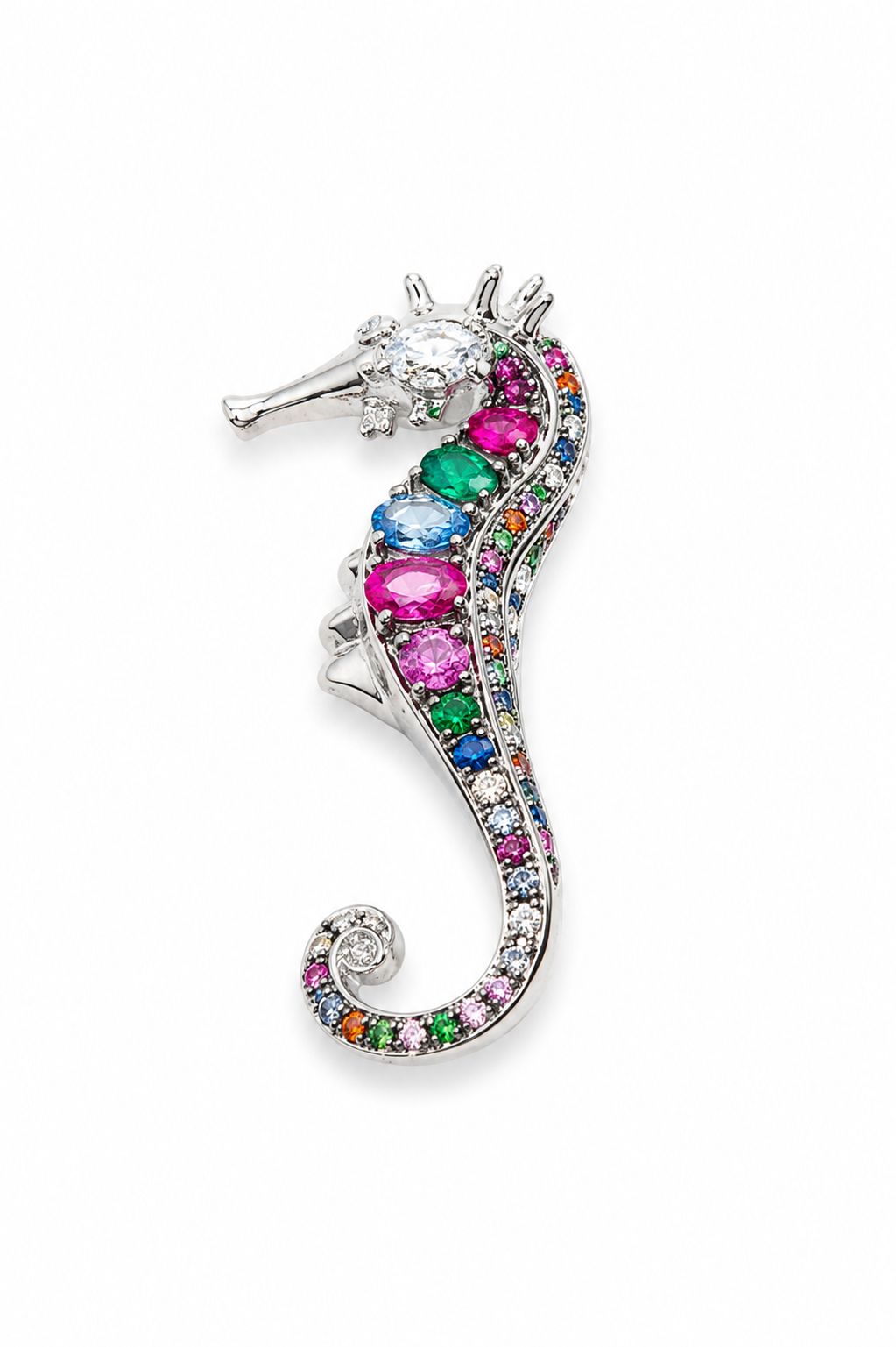 Chroma-Marine Seahorse Brooch