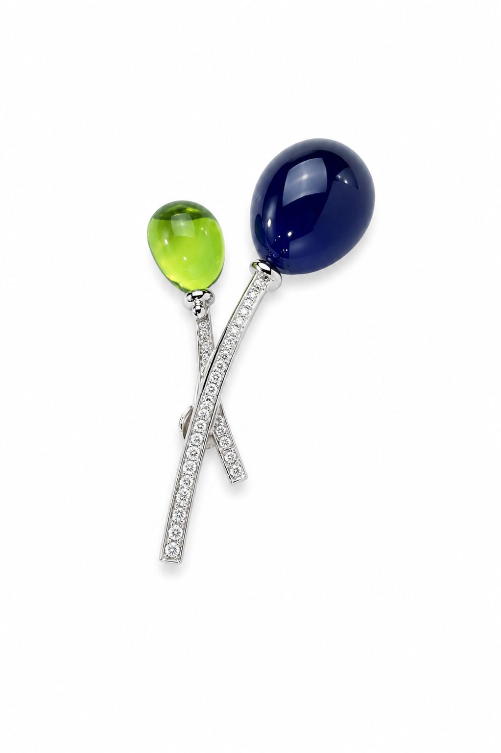 Verdant & Violet Duo-Stem Brooch