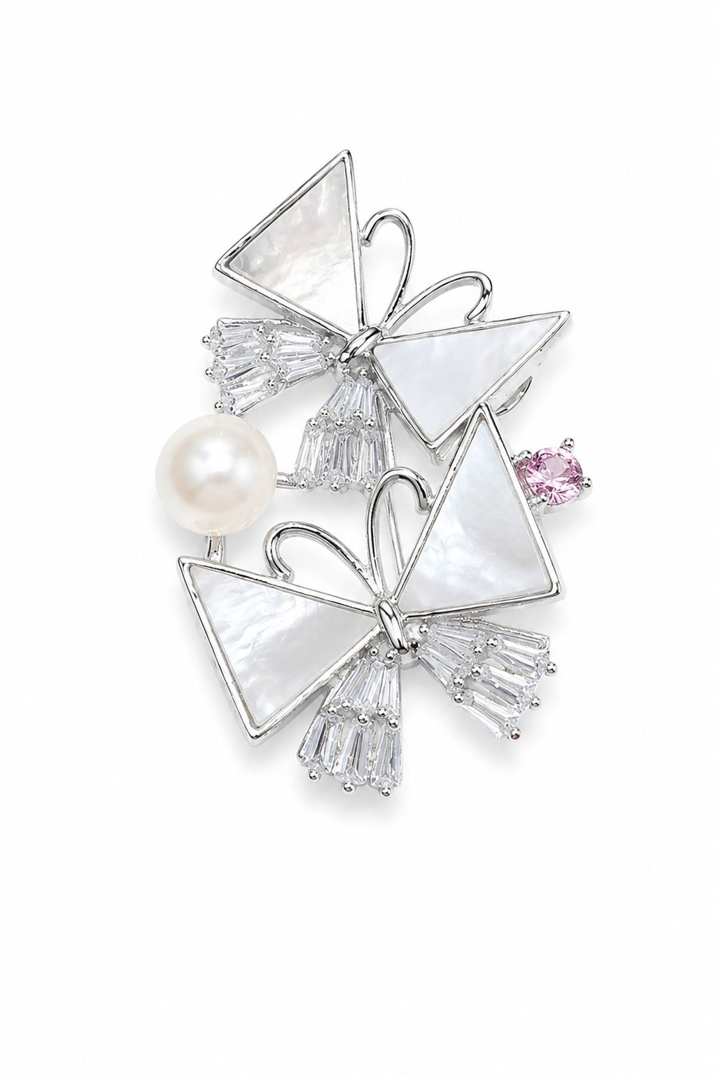 Prism Butterfly Mother-of-Pearl & Pearl Brooch