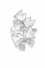 Load image into Gallery viewer, Prism Butterfly Mother-of-Pearl &amp; Pearl Brooch
