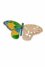 Load image into Gallery viewer, Monarch’s Whisper Asymmetrical Butterfly Brooch
