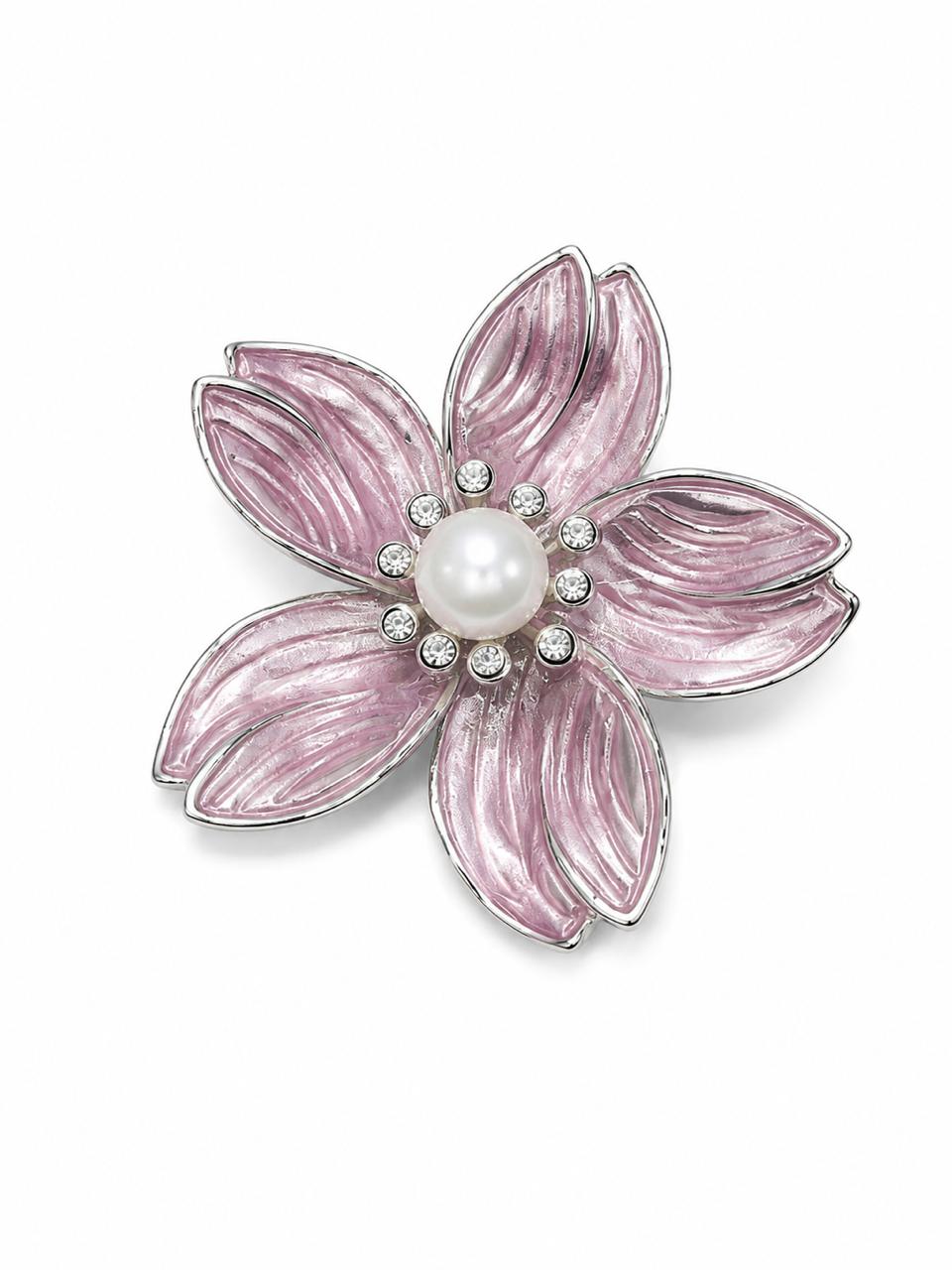 Blush Sakura Pearl Enamel Brooch