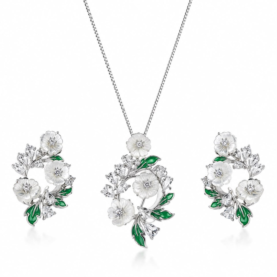 Enchanted Blossom & Vine Pendant Set
