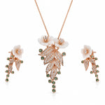 Load image into Gallery viewer, Blooming Flora Cascade Pendant Set
