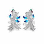 Load image into Gallery viewer, Royal Bird Enamel &amp; Pearl Pendant Set
