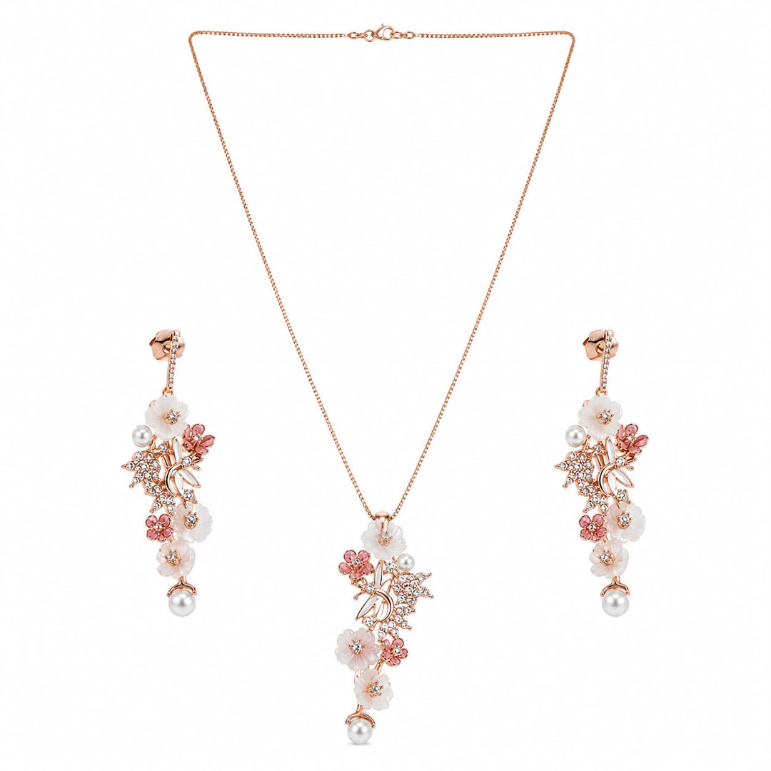 Enchanted Garden Cascade Pendant & Earring Set