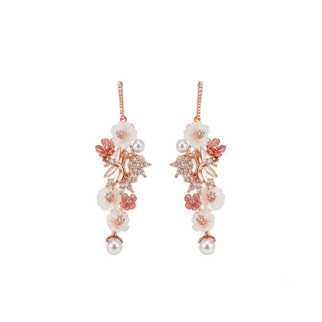 Enchanted Garden Cascade Pendant & Earring Set