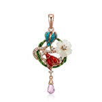 Load image into Gallery viewer, Garden Floral Pendant &amp; Earring Set
