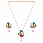 Load image into Gallery viewer, Garden Floral Pendant &amp; Earring Set
