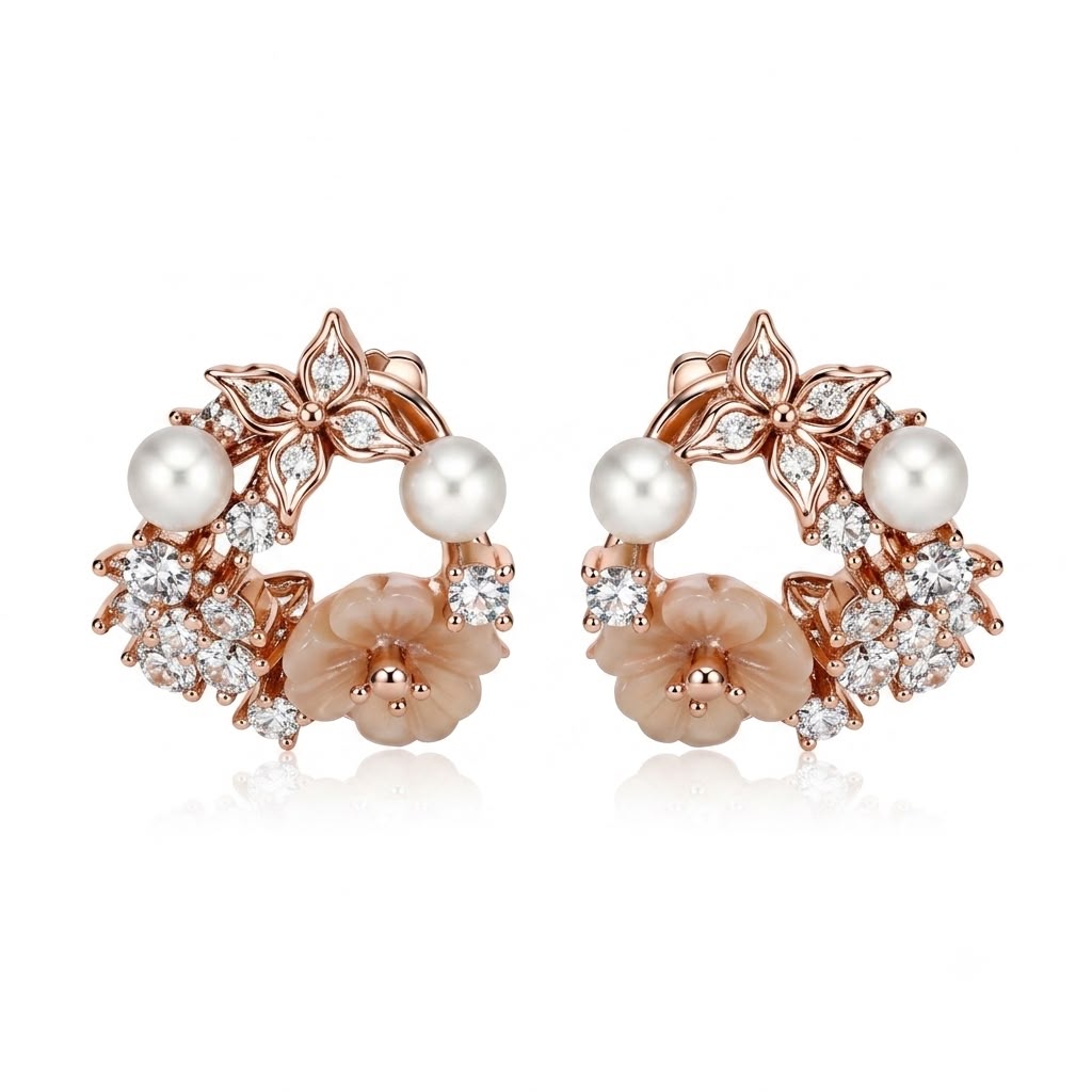 Blush Blossom & Butterfly Enchanted Pendant Set