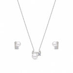 Load image into Gallery viewer, Modern Muse Pearl &amp; Geometric Bar Pendant Set
