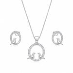 Load image into Gallery viewer, Lovebird Serenade Pendant &amp; Earring Set
