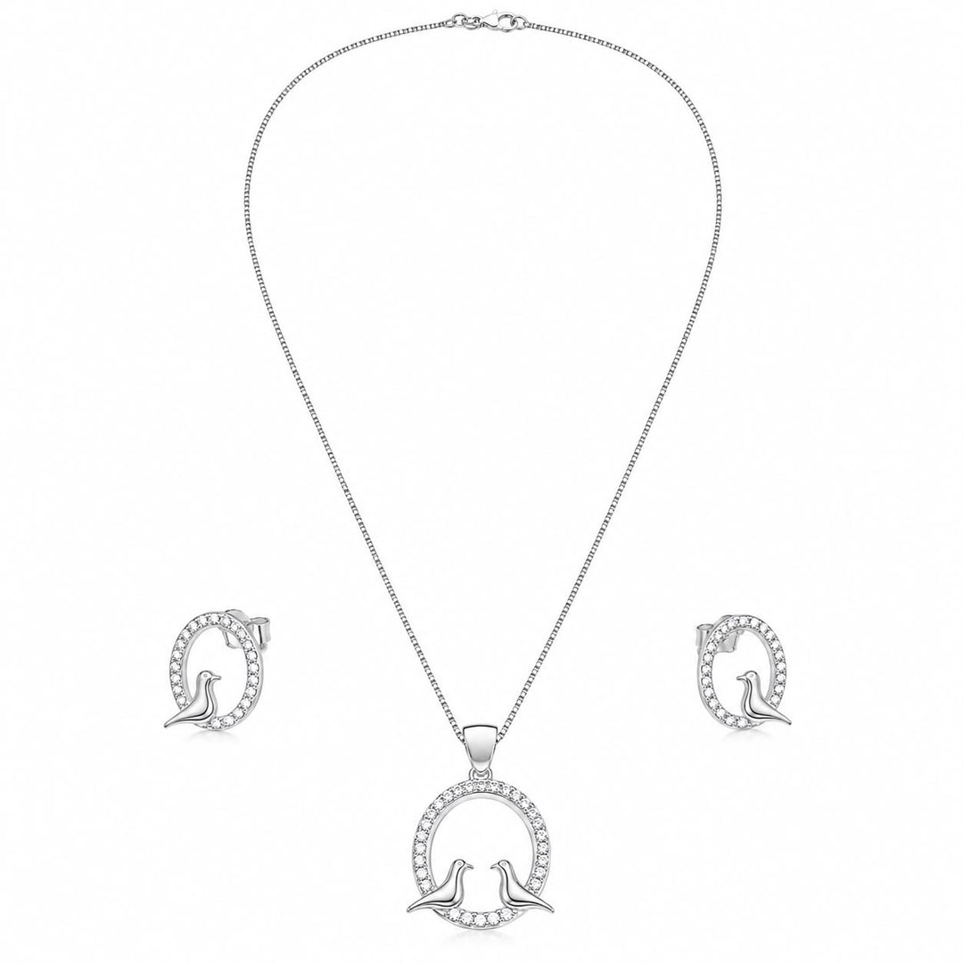 Lovebird Serenade Pendant & Earring Set