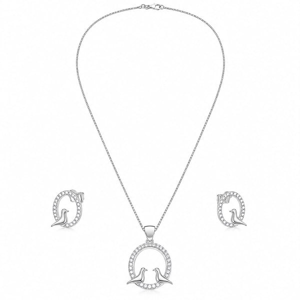 Lovebird Serenade Pendant & Earring Set